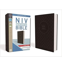 Zondervan NIV Large Print Value Thinline Gray/Black Imitation Leather Bible