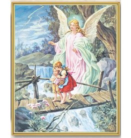 Hirten Plaque - Guardian Angel Gold Mylar 8x10