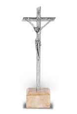 Standing Crucifix 5" Silver Marble Base