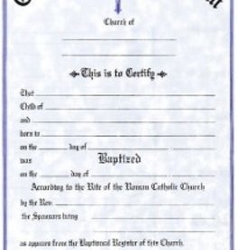 Baptism Certificates (Pad of 50)