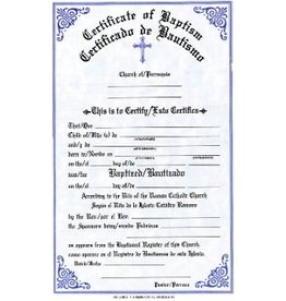 Remey, F.J. Certificates - Baptism, Bilingual (Pad of 50)