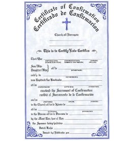 Remey, F.J. Certificates - Confirmation, Bilingual (Pad of 50)