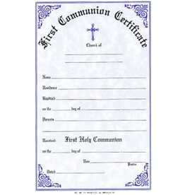 Remey, F.J. Certificates - First Communion (Pad of 50)