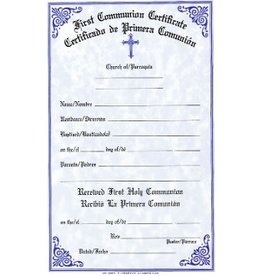 Remey, F.J. Certificates - First Communion, Bilingual (Pad of 50)