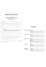 Remey, F.J. Baptismal Forms - Certificate (Pad of 50)