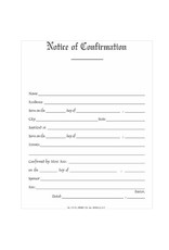 Remey, F.J. Notice of Confirmation (Pad of 50)