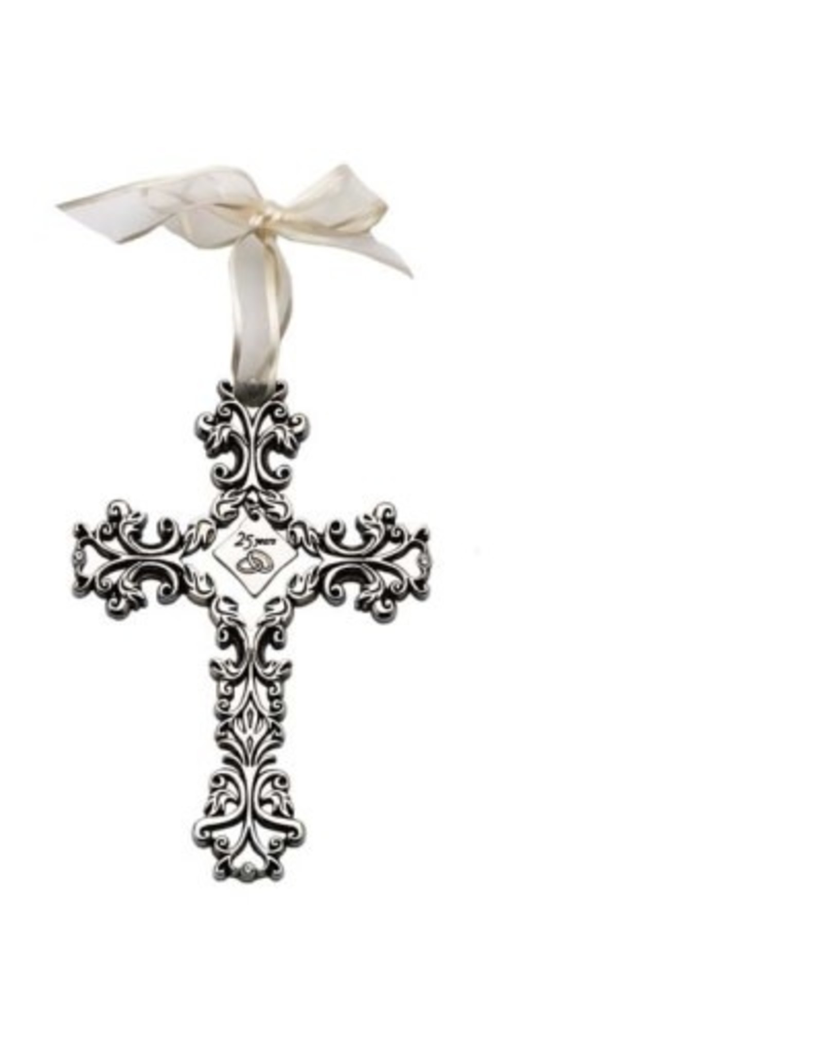 Abbey & CA Gift 25th Anniversary Silver 5" Cross