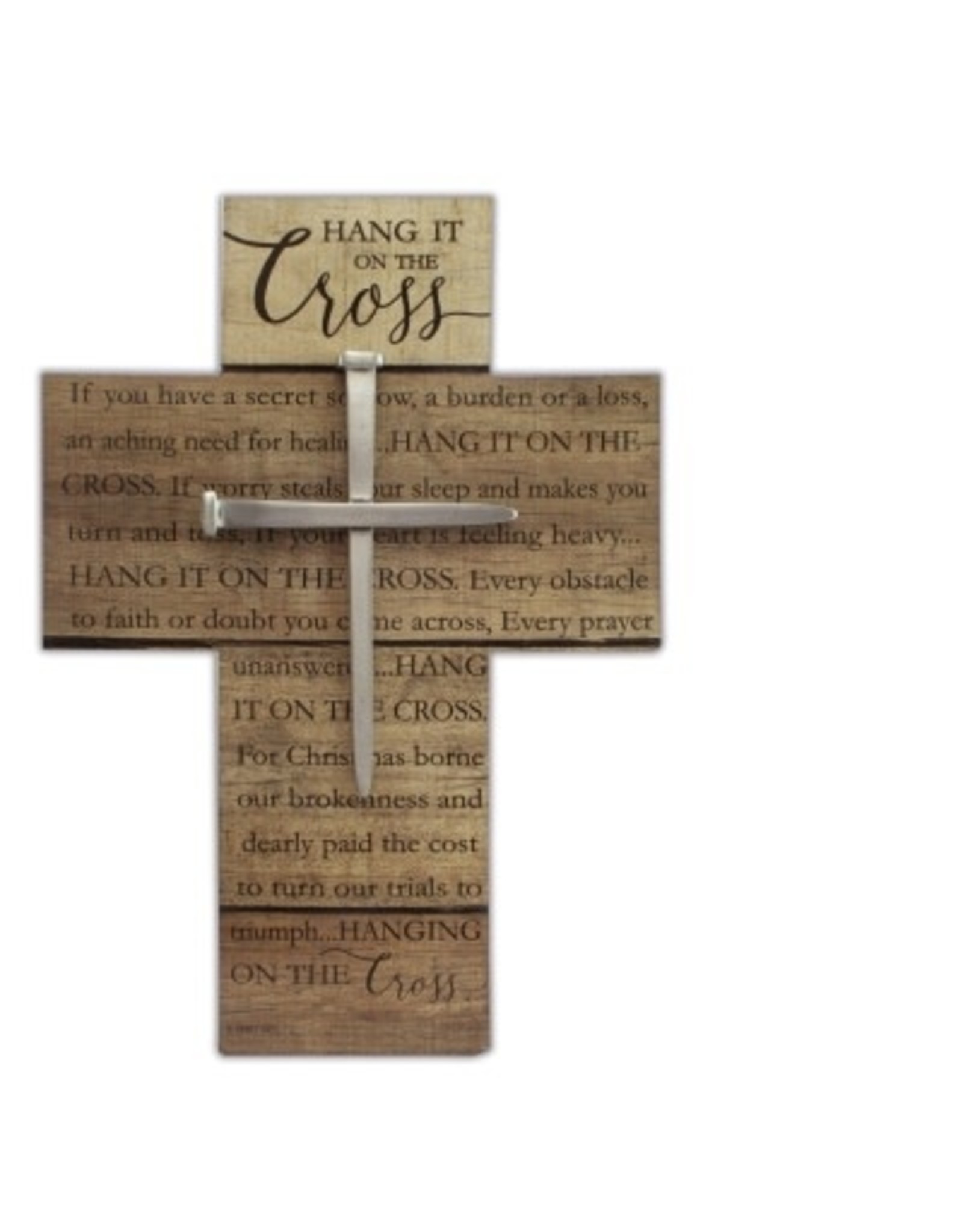 Abbey & CA Gift Wall Cross - Hang it on the Cross (11")