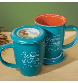 Abbey & CA Gift Mug with Coaster - Woman of Faith