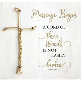 Abbey & CA Gift Cord of 3 Strands Marriage Prayer Plaque