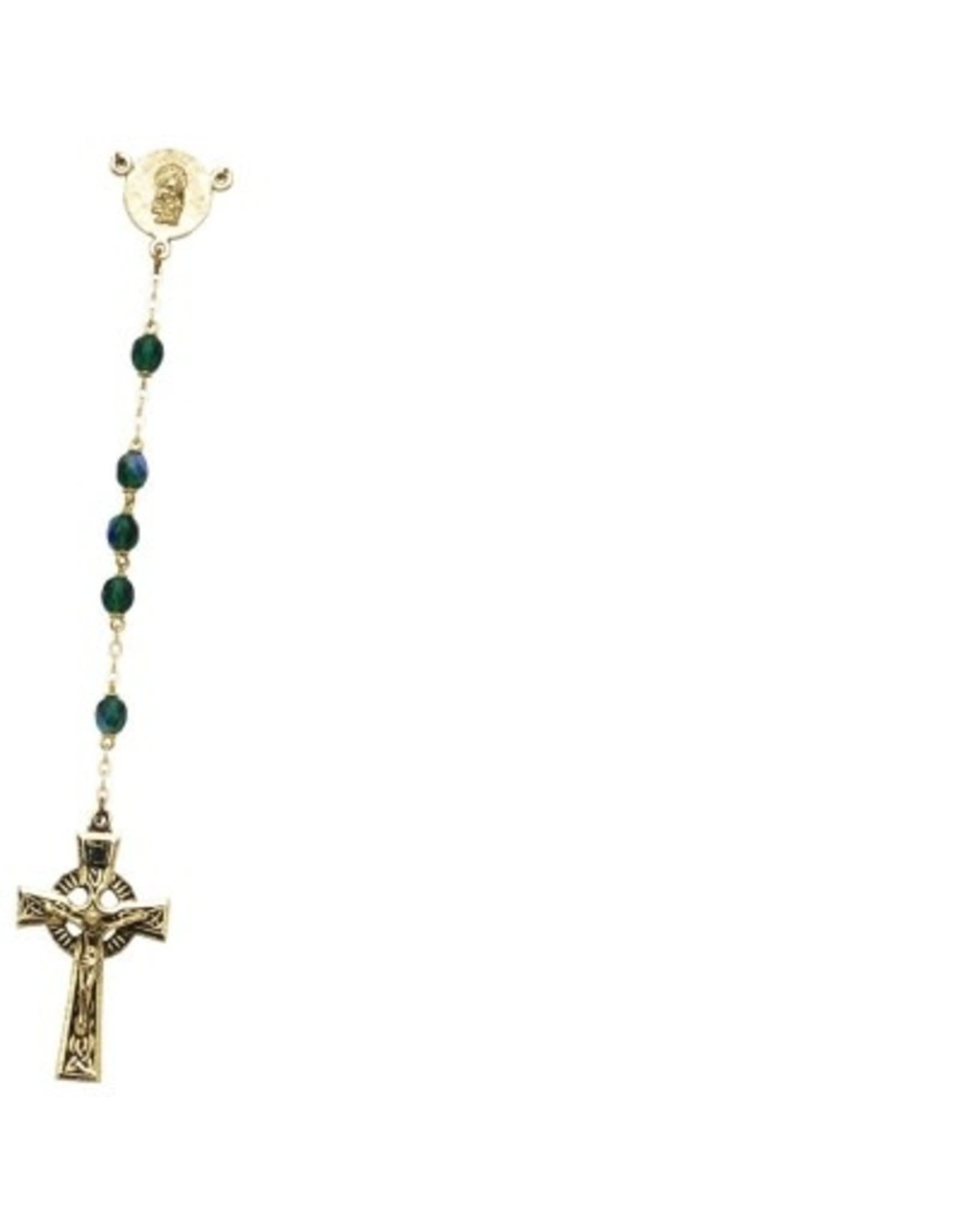 Abbey & CA Gift Green Celtic Rosary