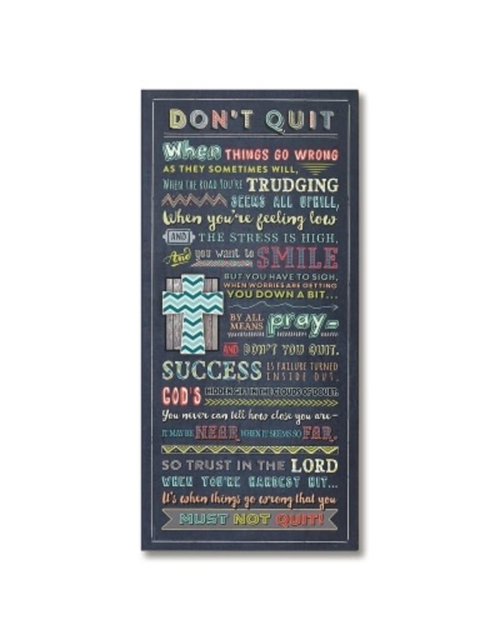 Abbey & CA Gift Plaque - Don't Quit (8x17")