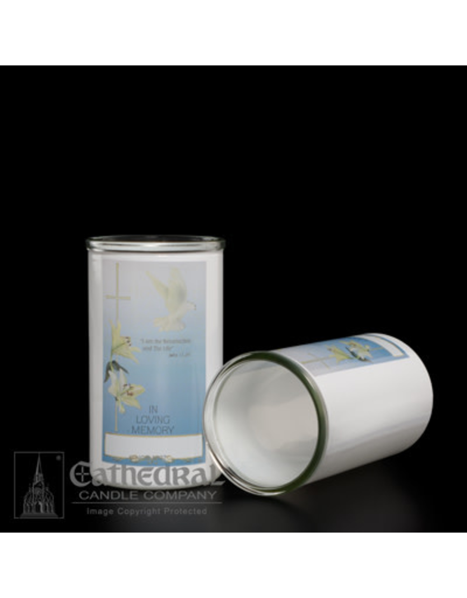Cathedral Candle 3-Day Glass Globe - In Loving Memory (Each)