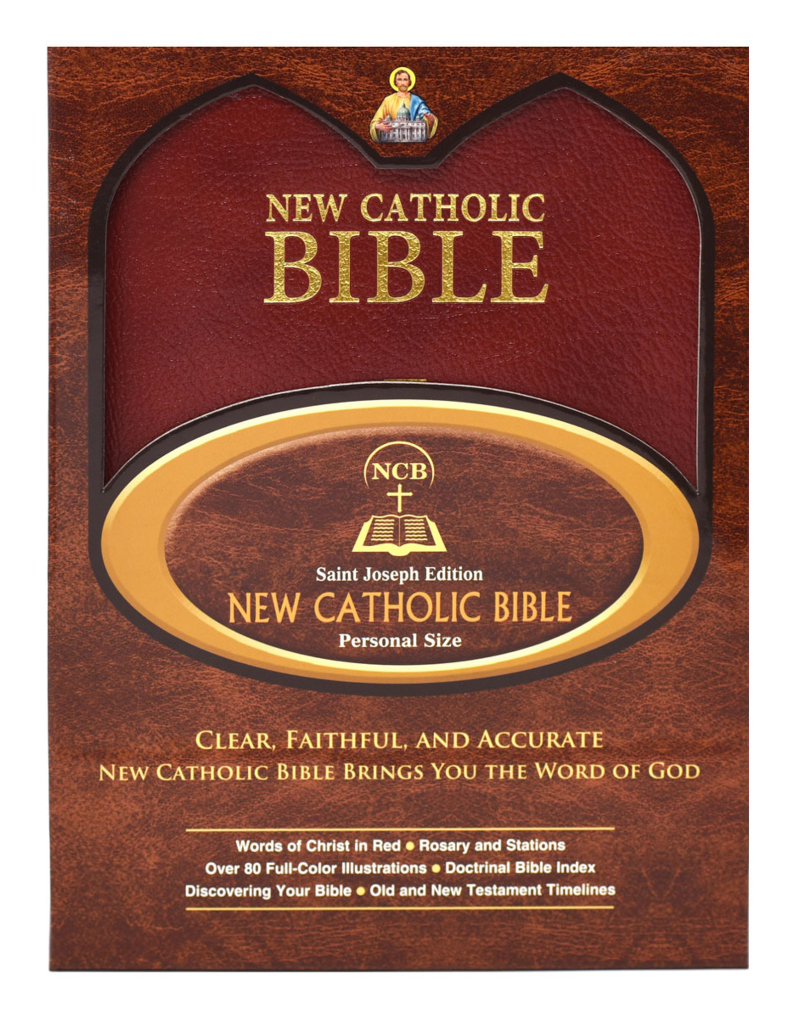 Catholic Book Publishing St. Joseph New Catholic Bible (Personal Size) - Brown, Burgundy, or White