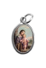 San Francis St. Joseph Medal Silver/Color