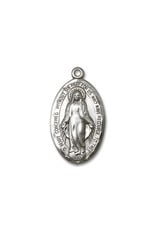 Miraculous Medal - Large Oval, Sterling Silver