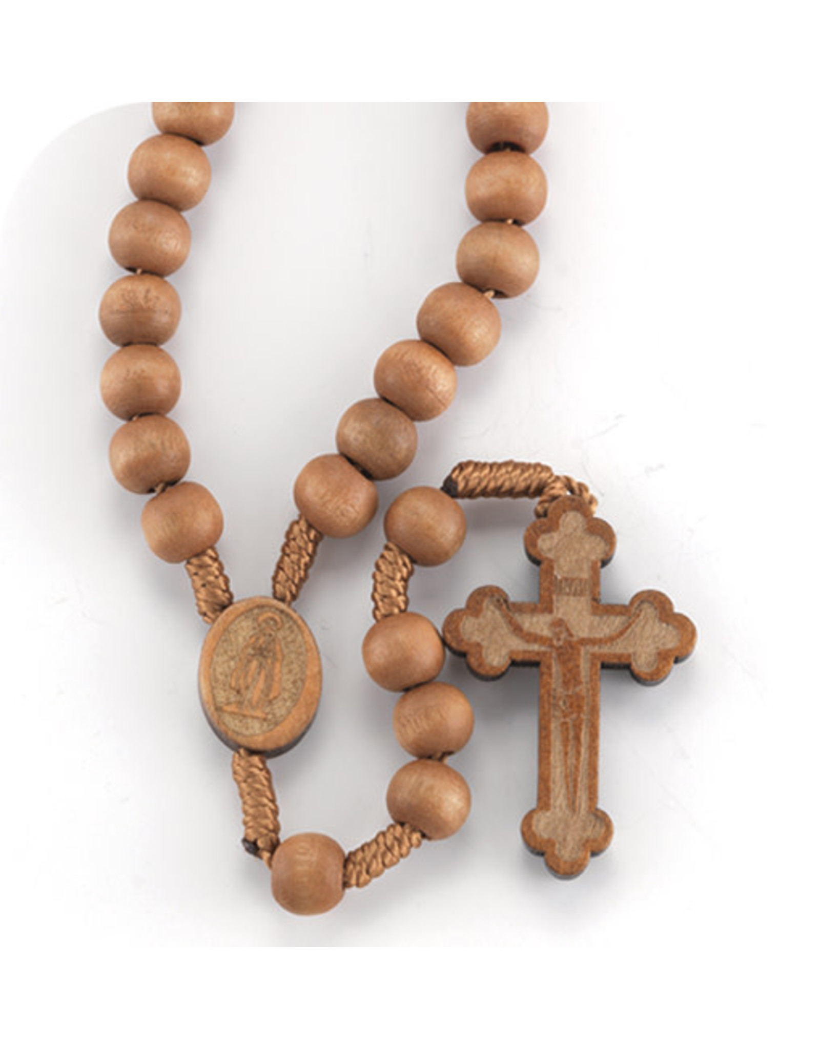 Light Brown Bead Cord Rosary