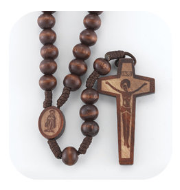 Hirten Cord Rosary - Dark Brown