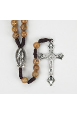 Our Lady of Guadalupe Brown Wooden Rosary