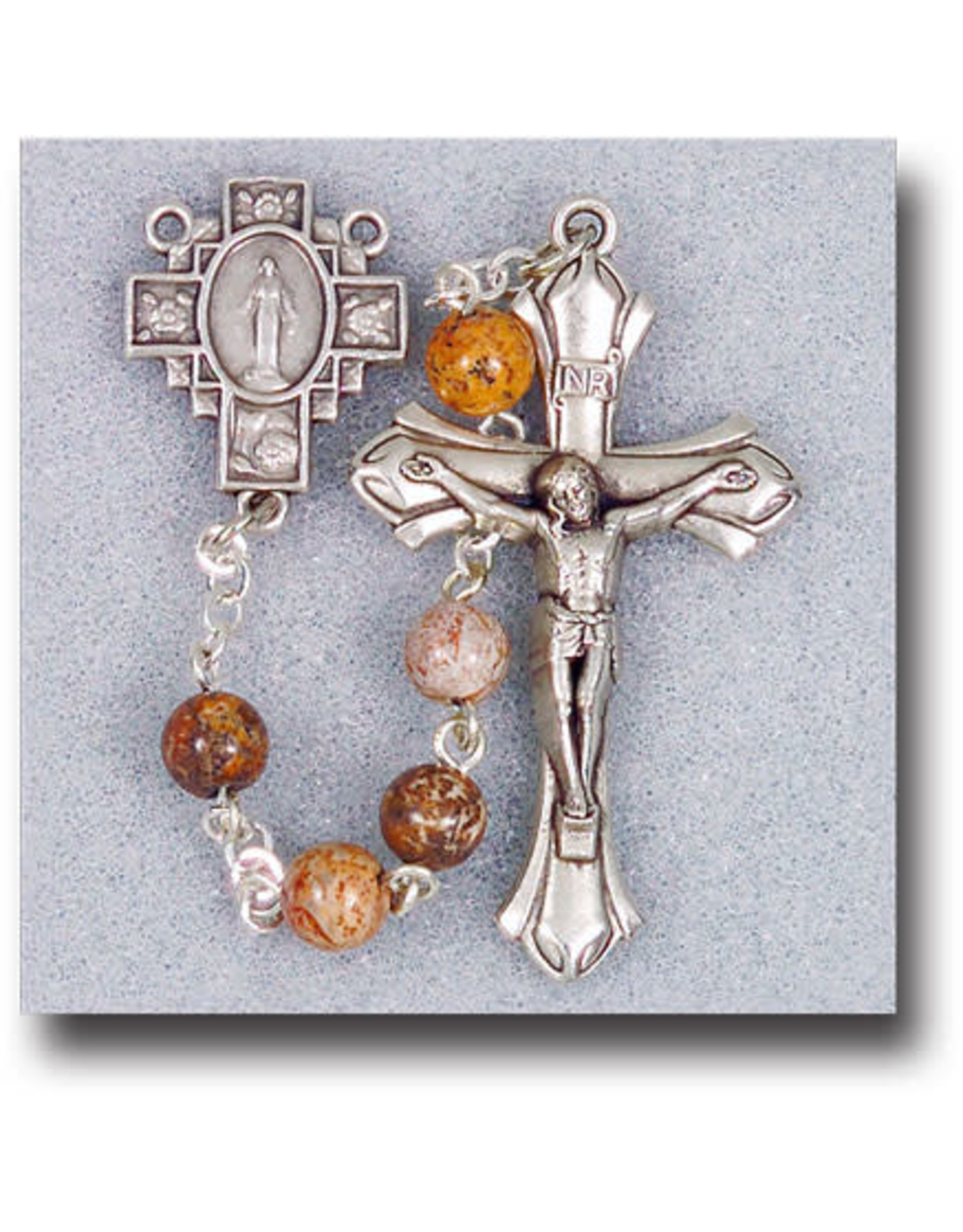 Genuine Gemstone Jasper Beads Handcrafted Rosary
