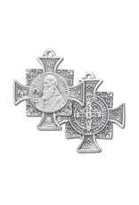 Medal - St Benedict, 1" Silver