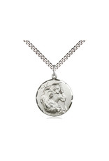 Bliss Holy Family Medal, Sterling Silver on 18" Chain