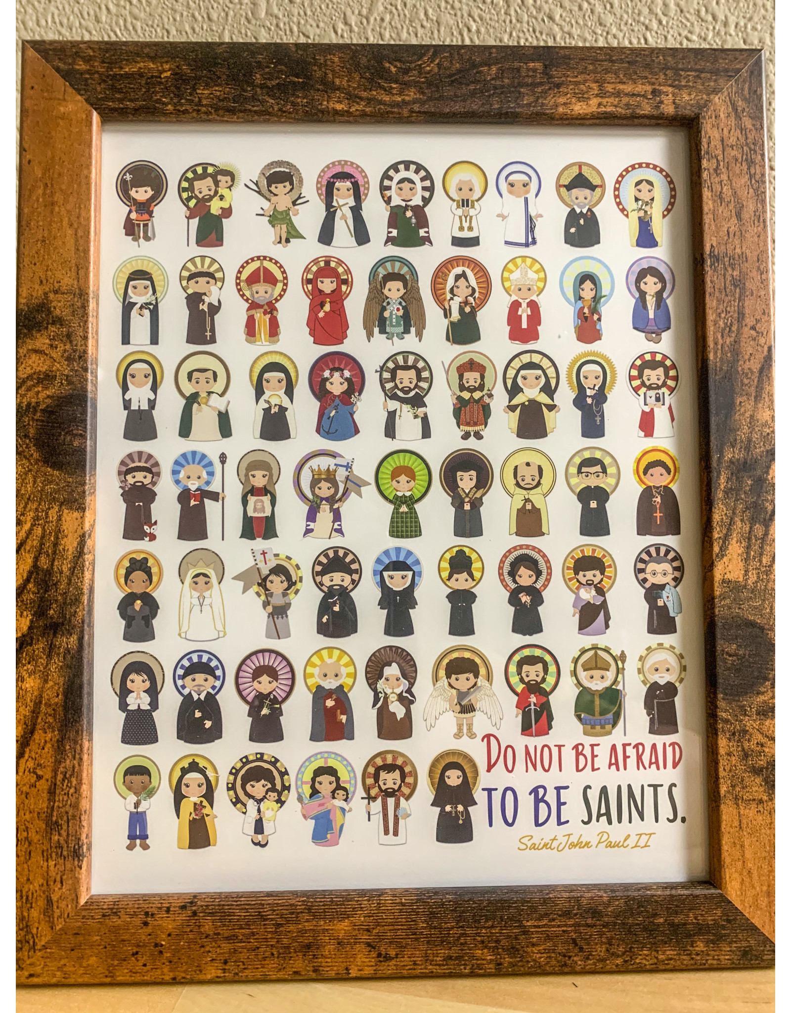 Meyer Market Designs "Do Not Be Afraid to be Saints" Framed Art Print (8x10)