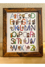 Meyer Market Designs Saints Alphabet Framed Art Print