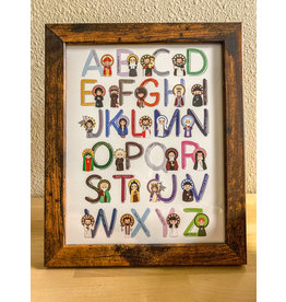 Meyer Market Designs Saints Alphabet Framed Art Print