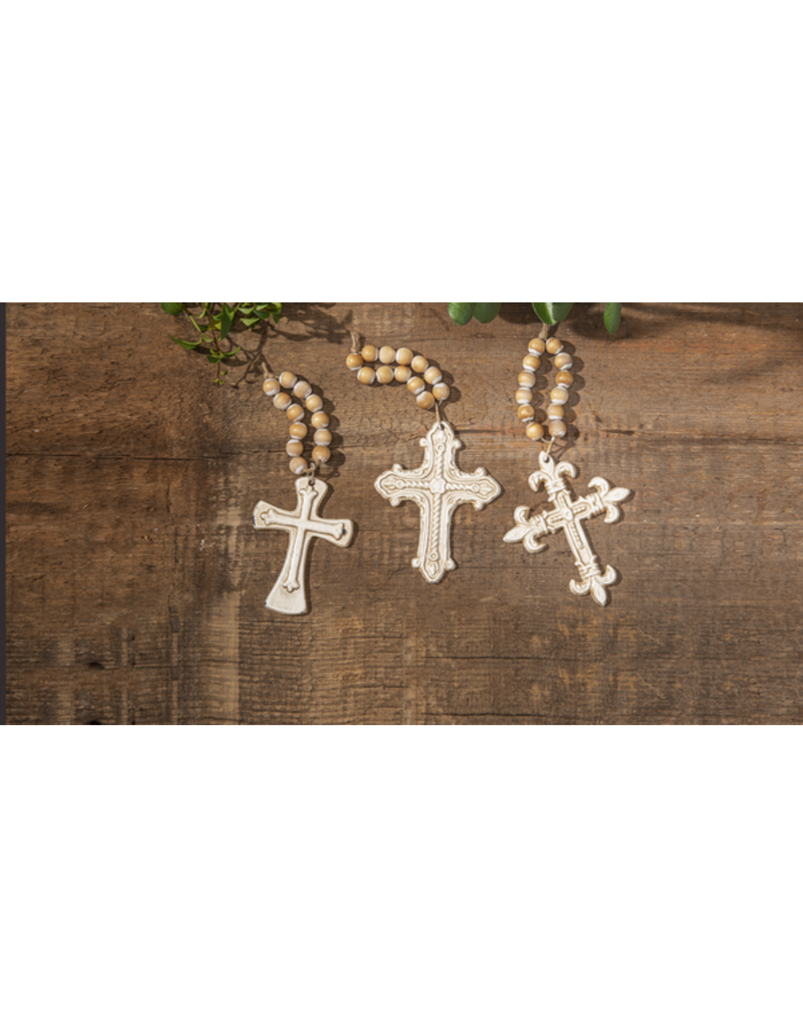 Ganz Small Cross with Beaded Hanger