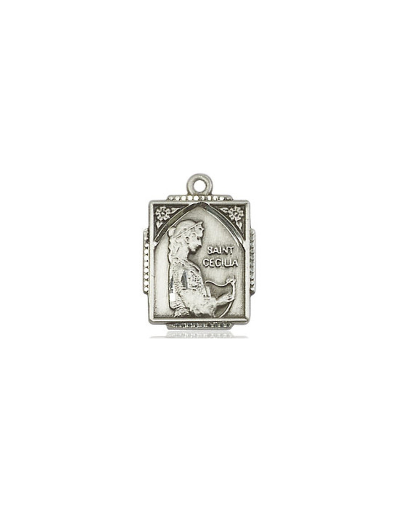 Bliss St. Cecilia Medal - Square, Sterling Silver
