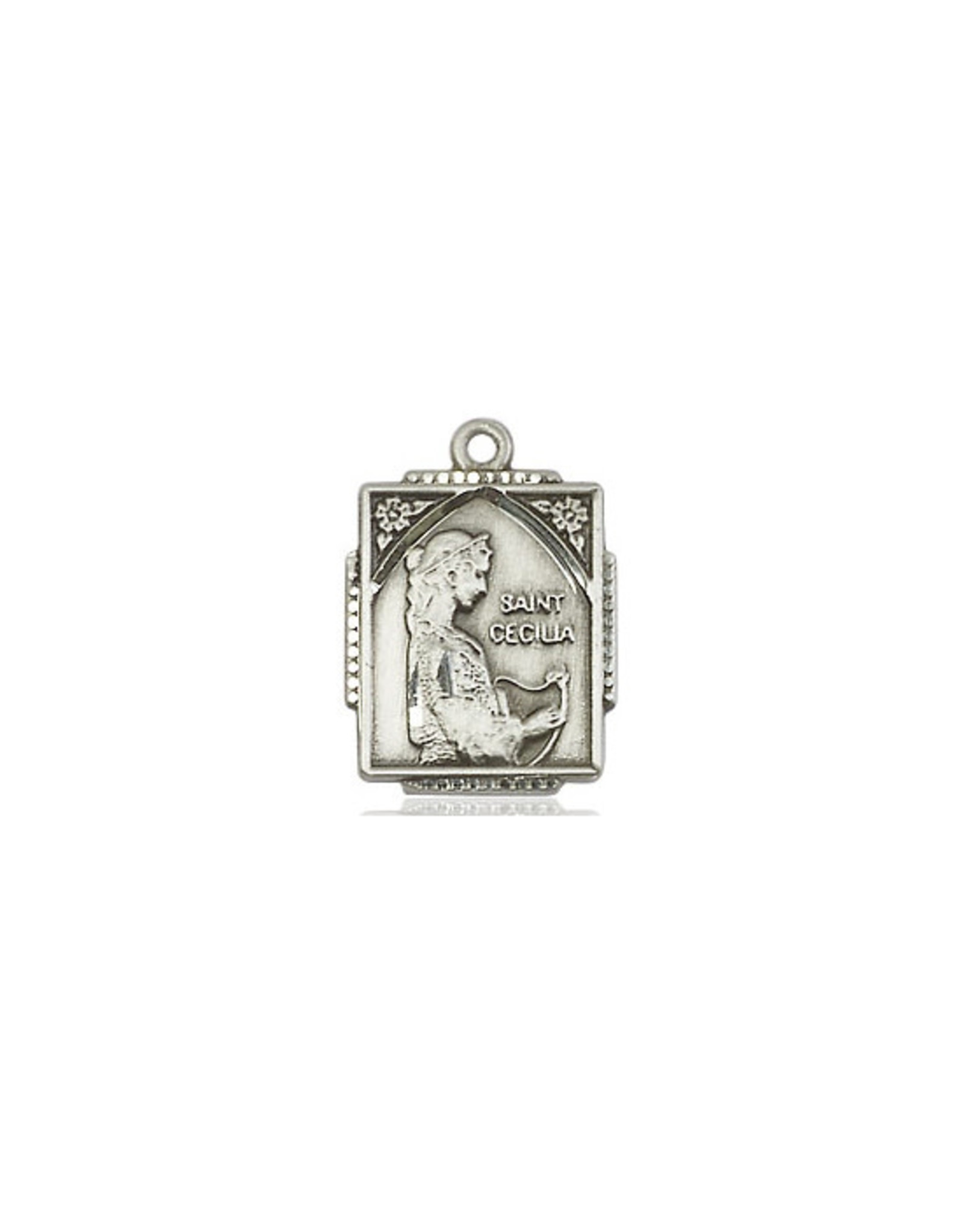 St. Cecilia Medal, Square, Sterling Silver