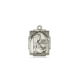 Medal Cecelia Square Sterling Silver