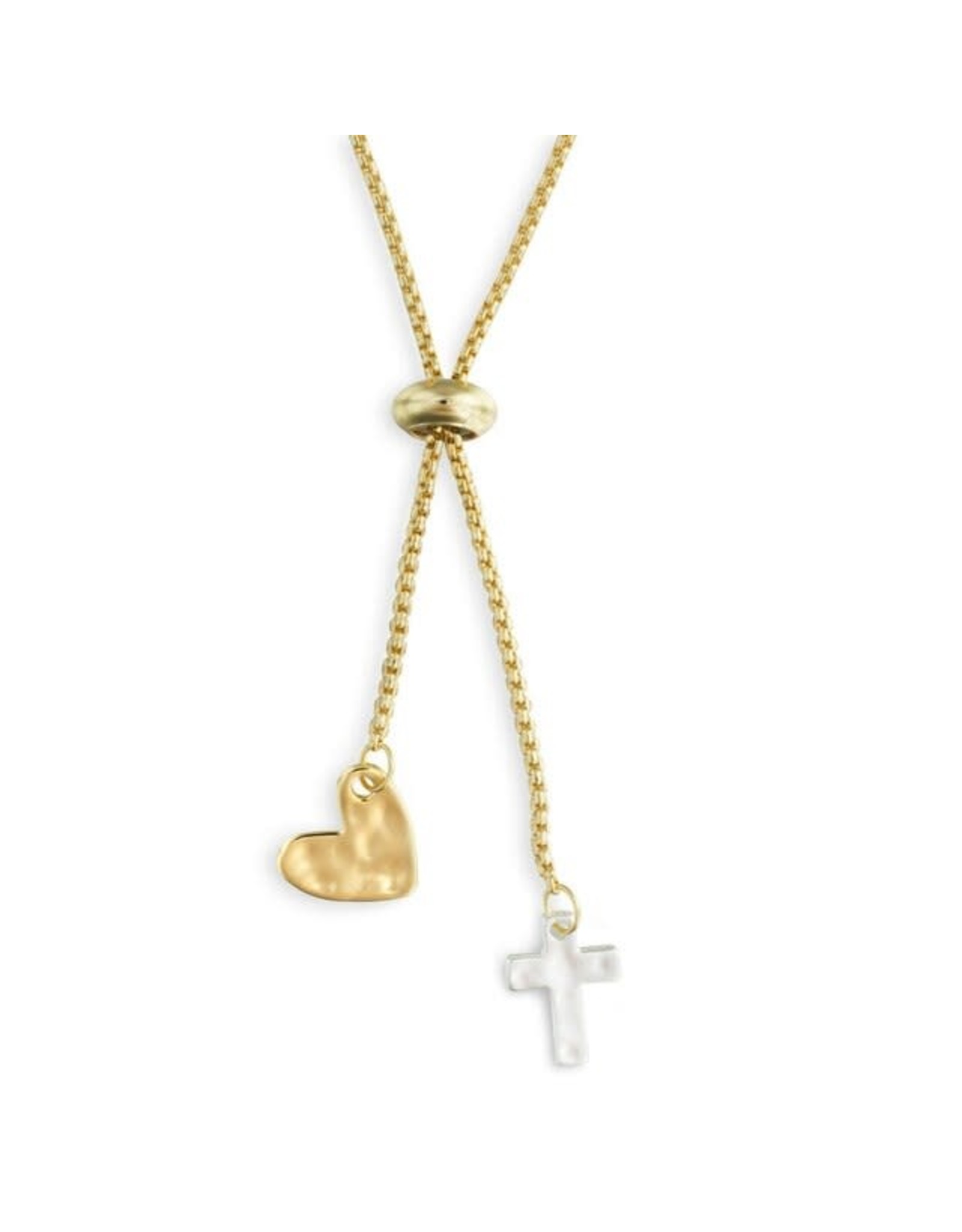 Giving Jewelry Heart and Cross Giving Necklace