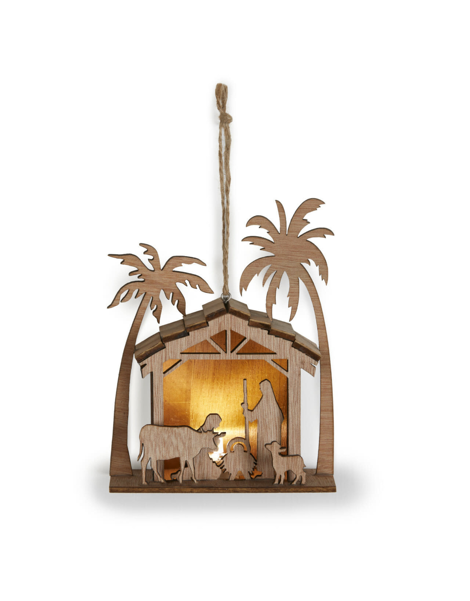 Christmas Journey Ornament - Laser Cut Wooden Nativity
