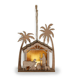 Christmas Journey Ornament - Laser Cut Wooden Nativity