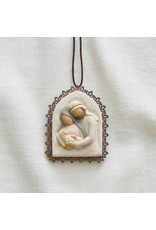 Ornament - Holy Family Metal-Edged (Willow Tree)