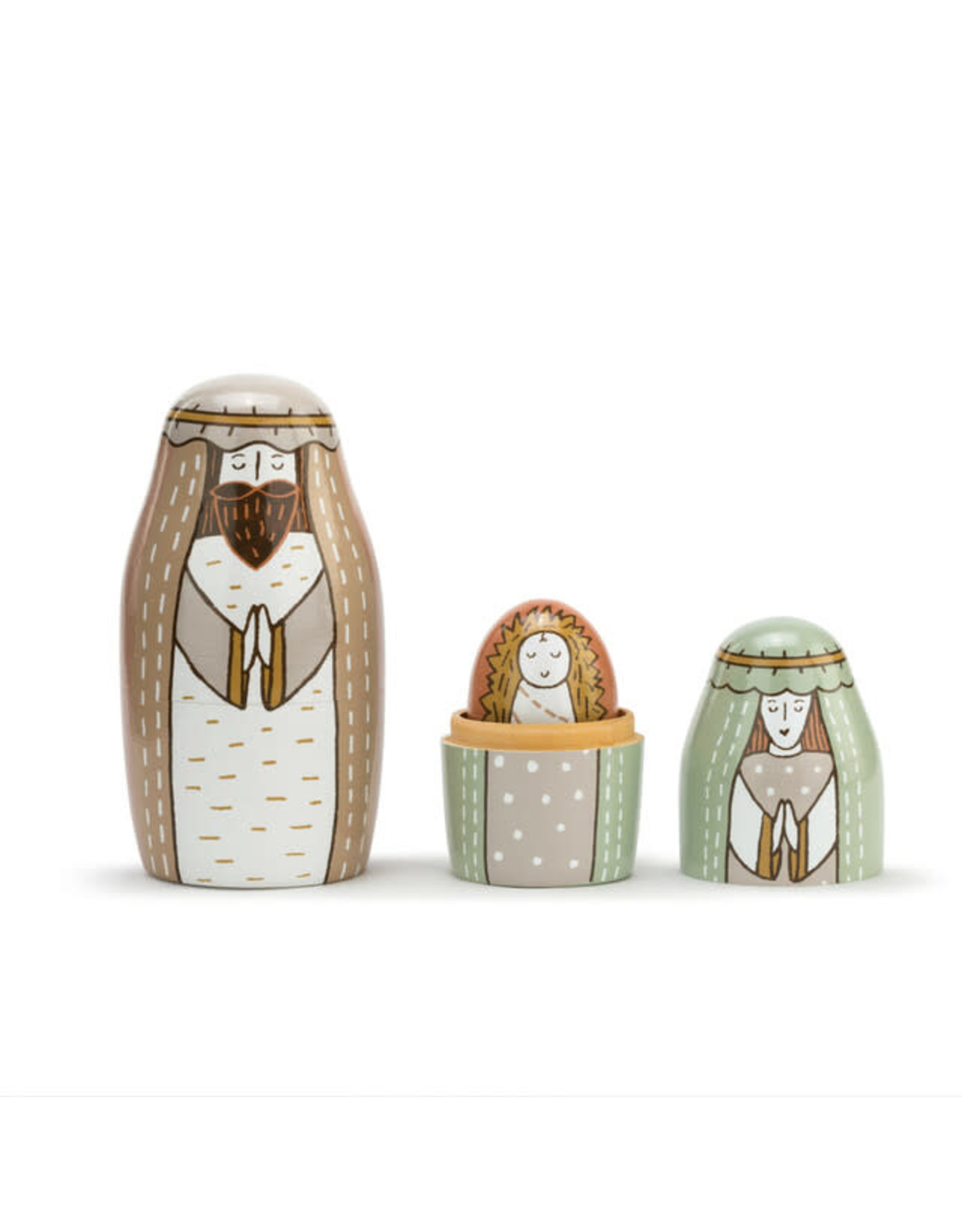 Happy Birthday Jesus Nesting Nativity Set (3 pc)