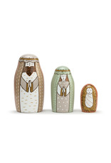 Happy Birthday Jesus Nesting Nativity Set (3 pc)