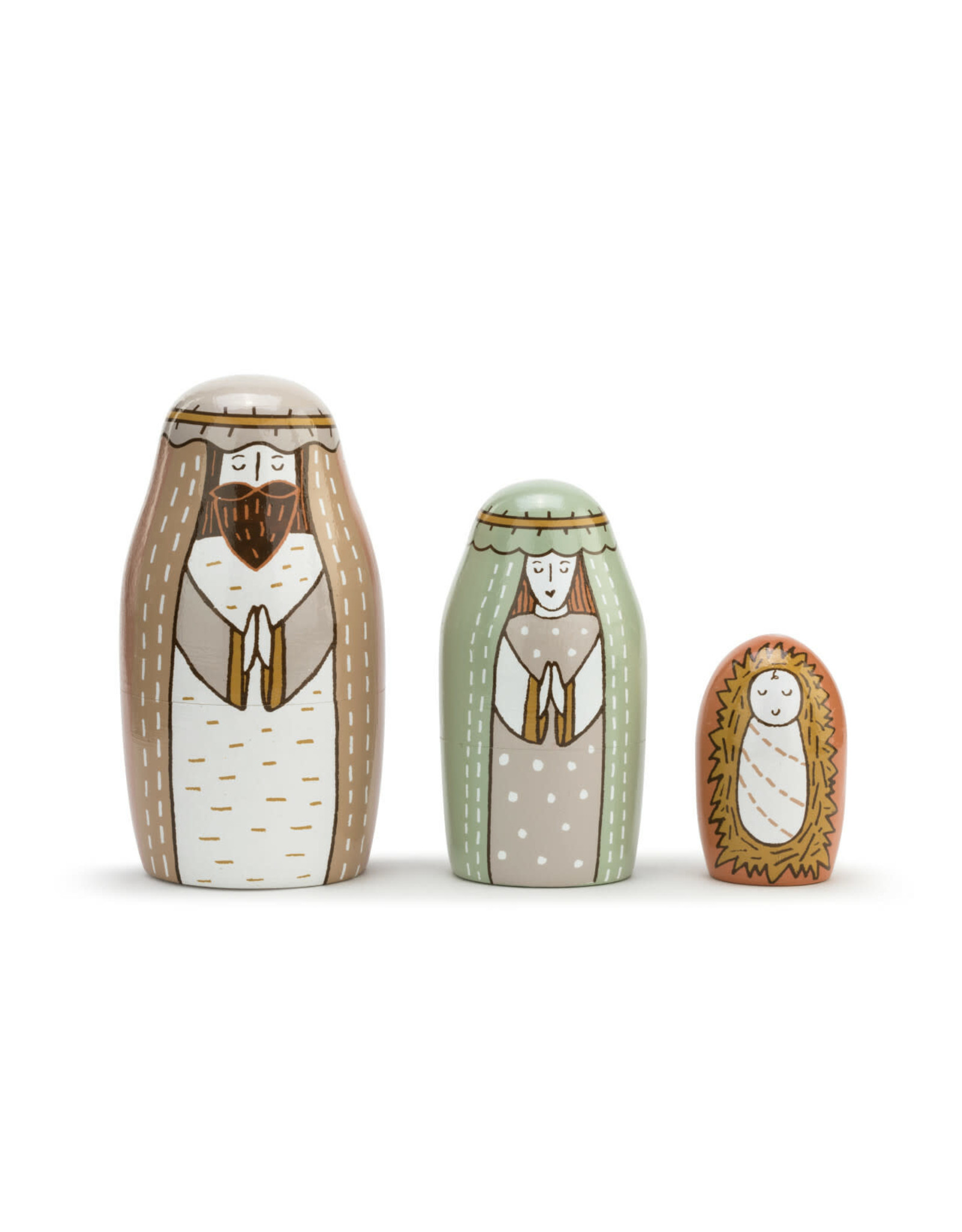 Happy Birthday Jesus Nesting Nativity Set (3 pc)