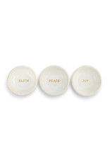 Sculpted Edge Bowls, Set of 3 (Faith, Peace, Joy)