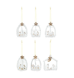 Demdaco Ornament - Crystal Nativity, Assorted (Set of 6)