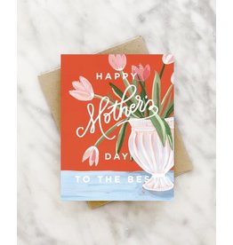 Mother's Day Tulip Vase Greeting Card