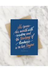 21 Co. "She Opens her Mouth with Wisdom & Kindness" Proverbs Greeting Card