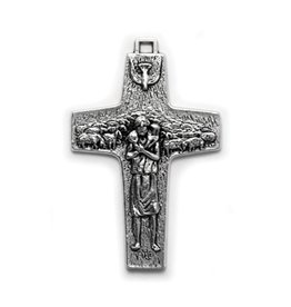 San Francis Medal Pectoral Cross (Pope Francis Wears) 3"
