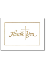 Altar + Home Boxed Cards - Thank You Gold Cross (12)
