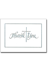 Boxed Cards - Thank You Silver Cross (Pack of 12)