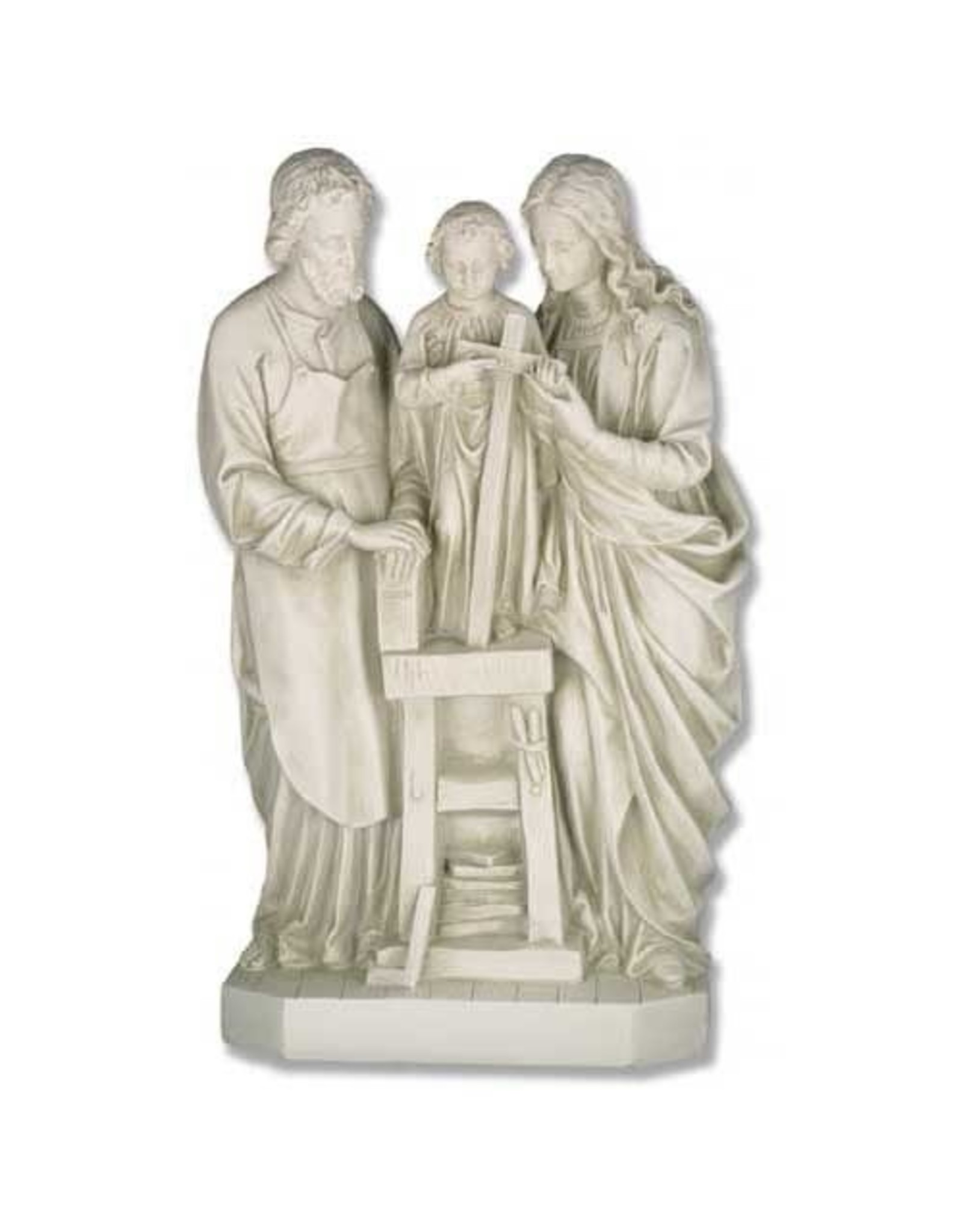 Orlandi Holy Family Outdoor Statue - Fiberglass, Antique Stone Finish (25")