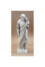Orlandi St. Joseph & Baby Outdoor Statue - Fiberglass, Antique Stone Finish (36")