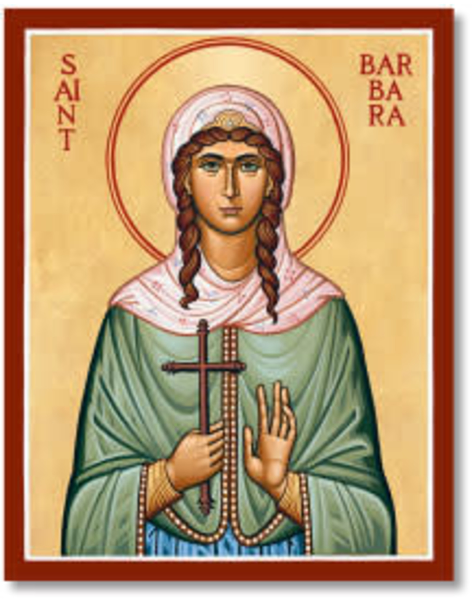 Monastery Icons Icon - St. Barbara 36"x48" Mounted
